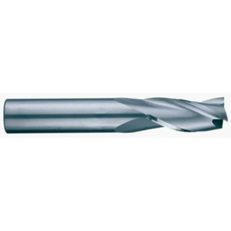 RobbJack 1/2, 5/8 LOC, 1/2 Shank Diam, 3 OAL, 3 Flute, Solid Carbide Square End Mill Single End, Uncoated, Spiral Flu...